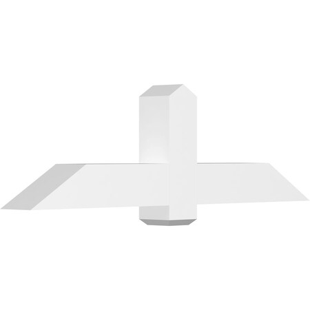 Ekena Millwork Eugene Architectural Grade PVC Gable Bracket, 60"W x 17 1/2"H x 6"D x 6"F, 7/12 Pitch GBP060X18X0606EUG00